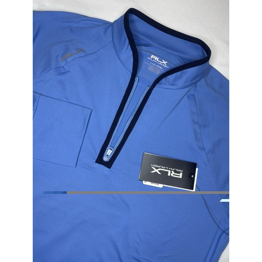 RLX Ralph Lauren Golf Performance Pullover Blue 1/4 Zip Women's Large NWT $128